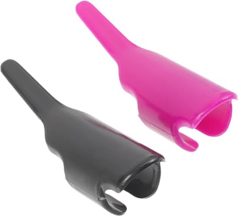 KOCKSHION 2pcs Sewing Finger Thread Controller and Finger Protector Set for Home Sewing Purple and Black for Craft Making and Fabric Ironing