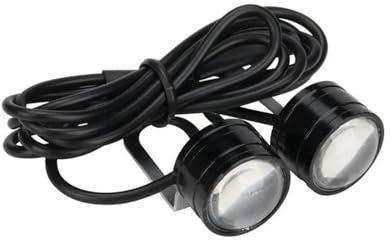 Phare Moto 1 Paire De Feux De Circulation Diurnes pour Moto, Feux Antibrouillard, Stroboscope Moto Phare(Blanc)