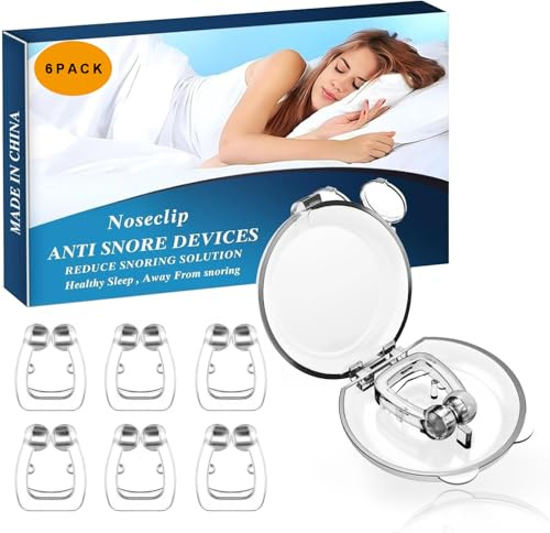 6 PCS Schnarchstopper, Anti Schnarch Nasenclip, Schnarchstopper zum besser Schlafen & Atmen, Antischnarchen Snore Stopper Möglich bessere Atmung für Ruhigen Schlaf