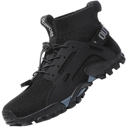 VTASQ Hiking Boots Mens Outdoor Non-Slip Trekking Mountaineering Shoes Trainers Lightweight Camping Climbing Shoes Sneaker Black 7 UK