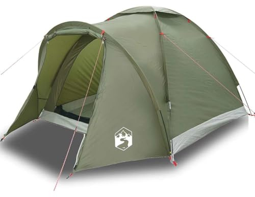 Fisketält för 2 personer, olivgrön, vattentät – paviljongram för camping och utomhus, 185T polyester med PU-beläggning, lätt och kompakt