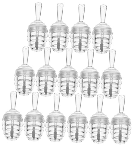 VINTORKY Lot de 15 Pots à Lèvres Rechargeables en Plastique Forme Pot Miel, Contenant Cosmétique Réutilisable pour Voyage ou Déplacement Professionnel