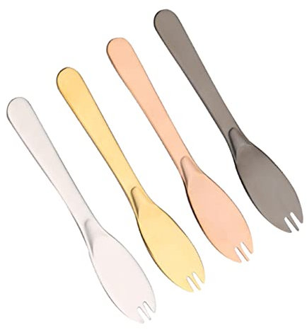 Mikikit 4 Piezas Cuchillo de Mantequilla Mango Cortador de Queso Espátula para Untar Mantequilla Herramienta de Cocina para Esparcir