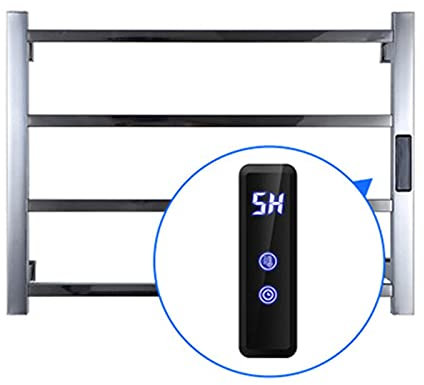 LYMGRZ Bathroom Towel Warmer with Timer, Electric 304 Stainless Steel Heated Towel Rack Drying Rack, Wall-Mounted Waterproof Electric Heated Towel Rail Radiator,Plug in