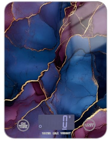 Bilancia da cucina in marmo bordeaux blu navy per cucina 5 kg/5 g, bilancia da cucina con 4 unità per cucinare espresso báscula para pesar alimentos