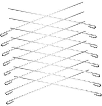 WEKADRIN 16 piezas Pinchos de Barbacoa de Acero Inoxidable Resistentes al Diseño Antideslizante para Asar Carne y Kebab Utensilios Prácticos para Barbacoas al Aire y Camping