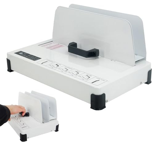 Encuadernadora térmica, capacidad de 500 hojas, 3 ajustes de tiempo, ideal para encuadernación de documentos A3/A4/A5/A6