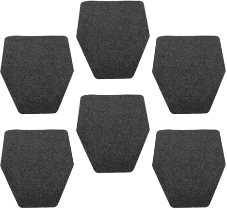 Vaguelly 6Pcs Grey Urinal Mats for Men Bathroom – Non-Slip Water Absorbent Toilet Floor Mats – Commercial Anti-Splash Urinal Pads Set 42X52Cm for Public Restroom Use