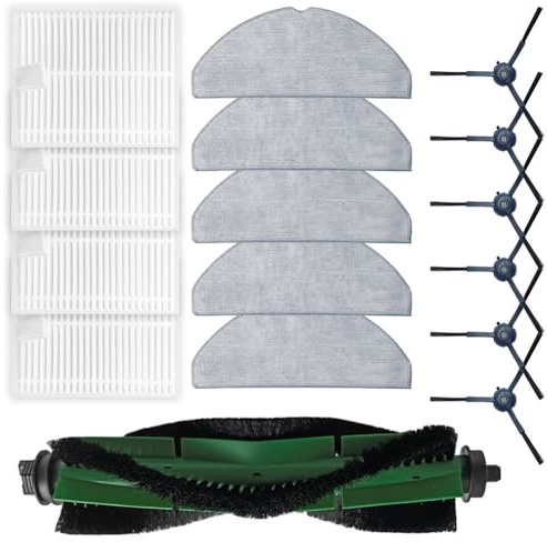 EasyByMall Kit de piezas de repuesto para Conga 8490 Ultimate Ultra Power Home, juego de paño de trapeador con filtro lateral principal, accesorios de microfibra de plástico de nailon