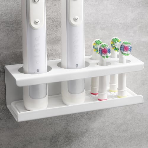 OETAMS Eléctrico Porta Cepillo de Dientes de baño Pared, Soporte Cepillos de Dientes, Adhesivo portacepillos de Dientes Eléctrico Sin Taladrar SUS304 Acero Inoxidable