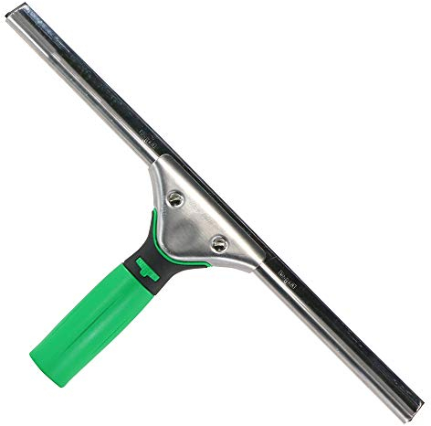 UNGER Fensterreiniger ErgoTec Hard (Länge 35 cm, Fensterabzieher, Harter Wischergummi, ideal für warme Temperaturen) ES35H