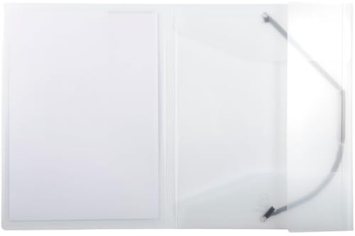 Exacompta 25 x Eckspannmappe Kreacover A4 PP 500my transparent weiß