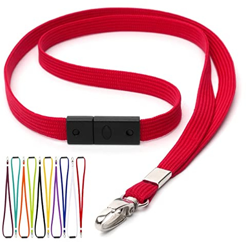CKB LTD Schlüsselband mit Sicherheitsverschluss Metall-Klipp Für Büro Mitarbeiter Besucher ID Ausweishalter Lanyards Schlüsselbänder Für Namensschilder Umhängebänder