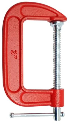 Dapetz® 3 G-Clamp 75mm Heavy Duty Cast Iron Frame – Strong, Corrosion-Resistant Professional Clamp for Metalworking, Woodworking, and Carpentry DIY Projects