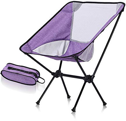 WANGLXFC Tragbar Klappstühle Campingstühle Ultraleicht Angelstuhl Klappstuhl Moonchair Camping Hocker Mit Rückenlehne, Tragetasche Für Angeln, Wandern, Picknick, Bis Zu 150kg Unisex, B