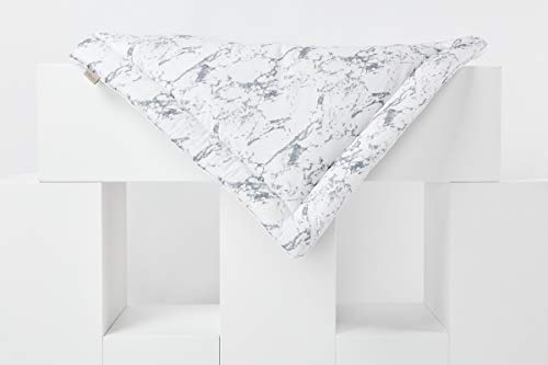 KraftKids Wickelauflage in weißer Marmor, Wickelunterlage 60x70 cm (BxT), Wickelkissen, MAR112-60