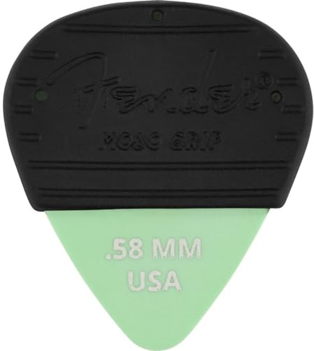 Fender® »MOJO GRIP PICKS - 3 PACK - DURA-TONE DELRIN 351 - .58MM« Lot de 3 Médiators pour guitare - Épaisseur: .58mm - Couleur: Surf Green