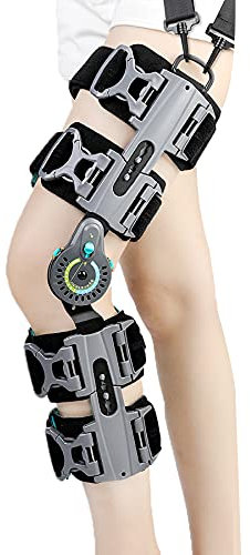 WILLQ Rodillera ROM con Bisagras para ACL Ligamento Osteoartritis Desgarro Menisco Lesiones Ligamentosas Rodillera Rotuliana Protector Médico Ortopédico para Estabilización Recuperación