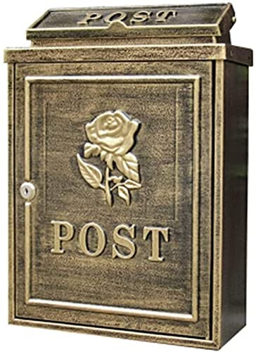lpzsmd letter boxes for doors post boxes outside waterproof Security Lockbox Outside Mailboxes Vintage Outdoor Post Box Secure Letterbox Letterbox Parcel Box Drop Box 0927
