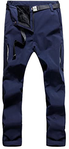 Skihose Herren Damen Outdoor Winddicht Wasserdicht Warm Paar Schneehose Winter Ski Snowboard Fleecehose Damen Dunkelblau Tag Größe 3XL
