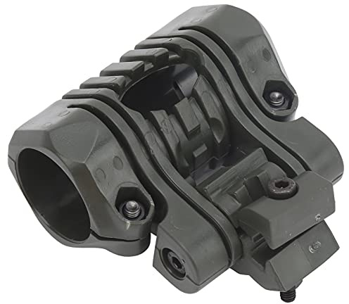 GAESHOW Flashlight Mount, 25mm Helmet Flashlight Mount Clip Flashlights Holder Plastic Quick Release Portable Torch Plastic Clamp Bracket