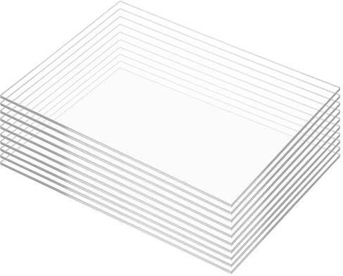 KAITELA Pack of 10 Clear Cast Acrylic Sheet 4 x 6 x 1/8 Thick (3mm)