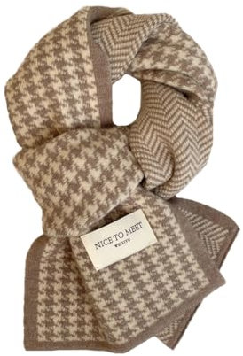 CCAIPU Bufanda de Invierno Mujer, Cashmere Feel Bufanda Moda Señoras Suave Cálido Grande Gruesa para Mujeres (F-Caqui)