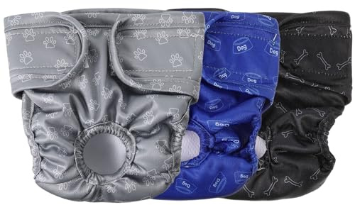 Medo Reusable Dog Nappies 3 Pack, Female, Size S 30-40 Cm