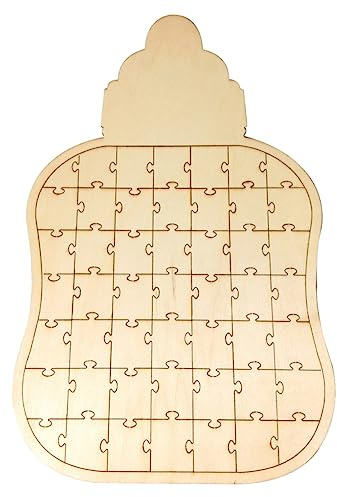 ABOOFAN Puzzles Aus Holz Holzpuzzle Party Gästebuch selber Machen Gast Drop-Frame Rätsel Embleme personalisiertes Gästebuch kreatives Gästebuch Hochzeit das Schild Rahmen Braut Hölzern