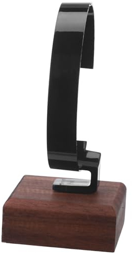 PACKOVE Expositor Para Relojes De Pulsera Soporte Madera Negro c Diseño Minimalista Duradero Almacenamiento Para Coleccionistas Protección Antirrayaduras