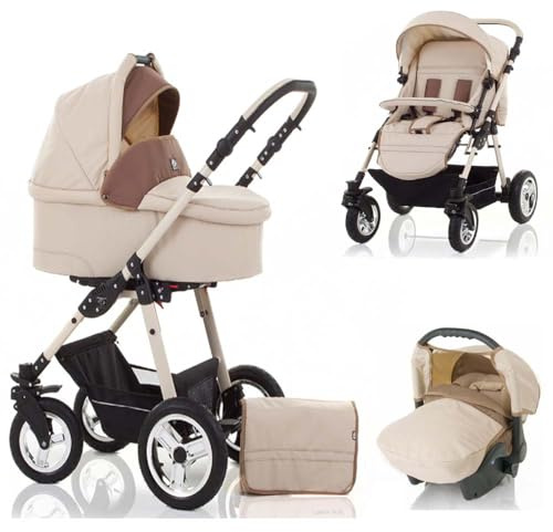 Kinderwagen-Set Leo 4 in 1 inkl. Sportsitz und Autositz - 16 Teile - in 20 Farben