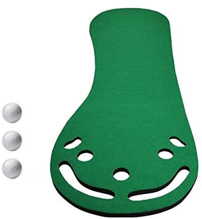 Putting-Green-Matten für den Golf-Putting-Einsatz inklusive 3 Golfbällen zum Üben von Putt-Green-Teppich für Kinder beim Putten im Innen- und Außenbereich (Farbe: Stil 1, Größe: 300 x 90 cm)