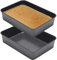SPORWAY Lot de 2 mini plaques de cuisson antiadhésives rectangulaires en acier inoxydable - Passe au lave-vaisselle - 26 x 19 x 6 cm