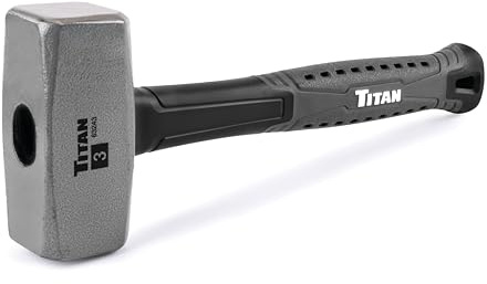 Titan Marteau de forage 63243 de 1,4 kg, manche en fibre de verre de 28,9 cm