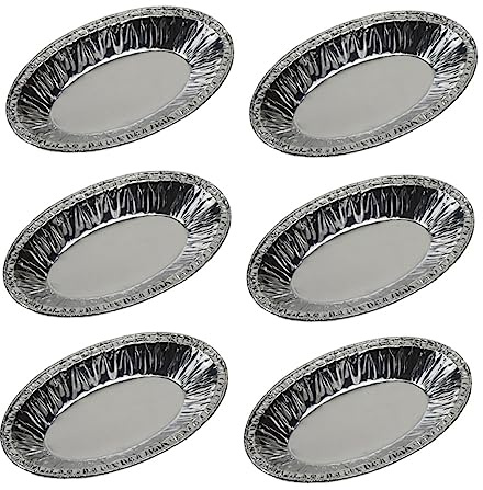 MAGICLULU 250 Stampi Ovali in Alluminio per Tortine, Monouso Antiaderente | Tartellette e Crostatine, Cottura Uniforme, Facile Sformatura, Colore Argento