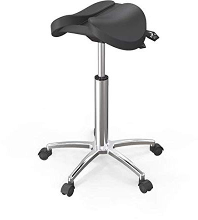 LULUMAIC Sattelhocker Rollender Stuhl Zahnarzt Stuhl Schwenkhocker, medizinischer Zahnhockerhöhe für Krankenhauslabor -Salon -Bürohaus, B, B.
