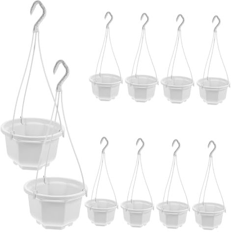 SOIMISS 10 Set Vaso succulento Pothos Chlorophytum vasi sospesi vaso da fiori in plastica portavasi per piante vaso per orchidee sospeso portavasi da esterno vasi da fiori sospesi bianca
