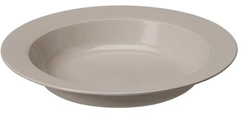 GastroMax Plato hondo BIO de 22 cm, gris, picnic, camping, barbacoas, piscina, uso en interiores y exteriores, resistente al calor, apto para alimentos y sin BPA, apto para lavavajillas y microondas