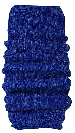 Guêtres pour femmes, couvre-pieds chauds, couleur unie, pour fête, chauffe-jambes tricotés fluo, bleu, taille unique
