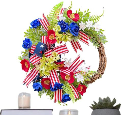 Tyinerc Jour de l'indépendance | Jour commémoratif du Memorial Day | Drapeau patriotique rouge blanc bleu pour l'extérieur sur et la maison