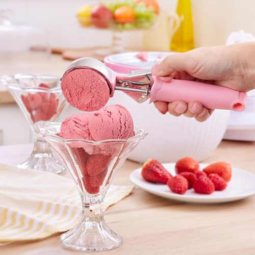 3 PAGEN® Eisportionierer rosa – Auslösefunktion für einfache Handhabung – Eiskugeln im Handumdrehen – vielseitig einsetzbar: für Frikadellen, Melonen oder Keks-Teig