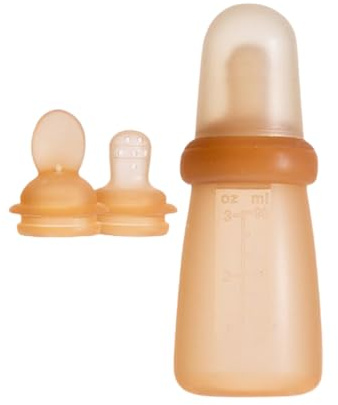 Distributore di alimenti per bambini riutilizzabile 3 in 1 Costruzione Silicone Bottiglia di alimentazione per neonati Strumento di alimentazione morbido dispenser di alimenti per neonati bottiglia