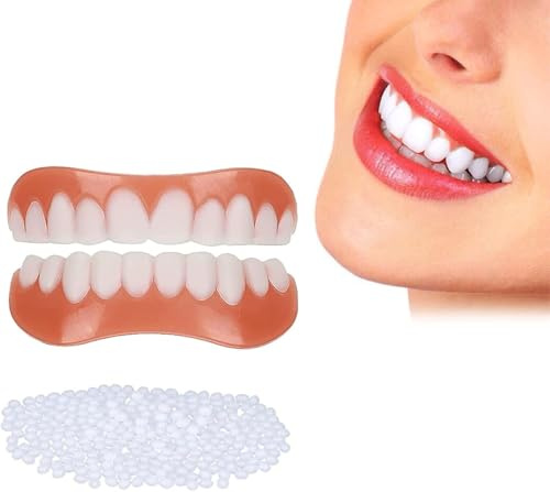 Immédiat Prothèses Dentaires, Fausses Dents Blanches, Naturel Fausse Dents, Facettes Dentaires, Dents de Placage, Prothèses Dentaires Cosmétiques, Prothèses Sourire Parfait, Couvrir Dents Manquantes