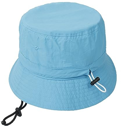 Generisch Anglerhut Bedrucken Sonnenhut Frühling Einfarbig Strand Sonnencreme Becken Hut Hut Cap Mit Ringen (Blue, One Size)