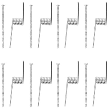 Healvian Molle per capelli a forma di V, in acciaio inox, 8 pezzi, di ricambio per riparazioni fai da te, molle per capelli medie e grandi, in metallo argentato, per donne e