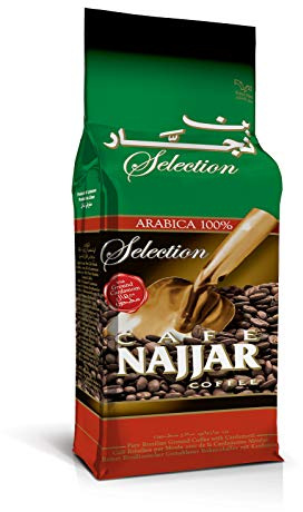 Najjar Arabica 100% café moulu avec la cardamome 450 Gr