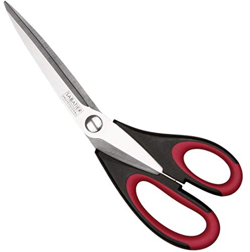Sabatier Professional All Purpose Scissors – Heavy Duty 25cm Stainless Steel Utility Shears with Soft Grip Handles. Perfect for Fabric, Paper, Herbs, Vegetables & Household Tasks. Dishwasher Safe