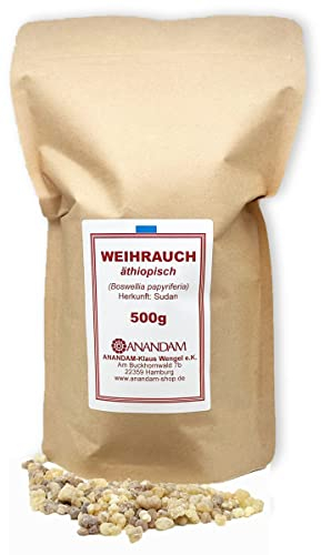 500g Äthiopischer Weihrauch im wiederverschliessbaren Aromapack – Boswellia papyrifera – Sanftes Granulat mit großer Wirkung