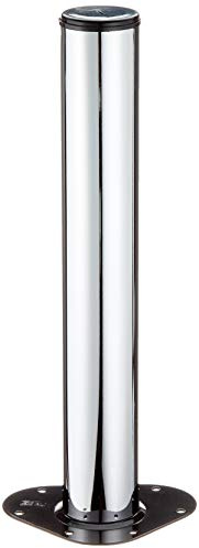 DIY Element System Möbelfuß rund – Stahlrohrfuß, ideal als Tischbein für die Gestaltung individueller Möbelstücke – Ø 60 mm, Länge 400 mm, Chrom