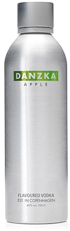 DANZKA Apple – 1 L Premium Vodka mit 40 % vol. in der Aluminiumflasche – Skandinavisches Design est. in Copenhagen